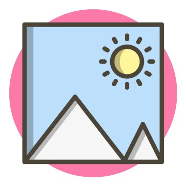 yaz düz vektör simgesi