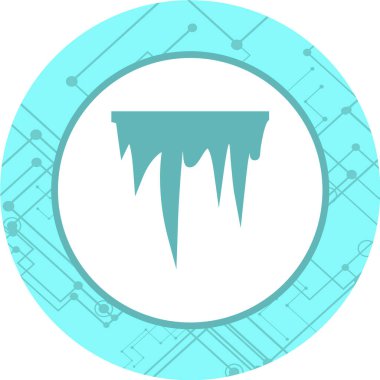 Mavi ve beyaz bir ikonun vektör illüstrasyonu