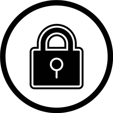 asma kilit ikon vektör çizimi