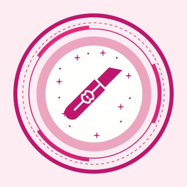 Moda Biçimli Kesici Simgesi İzole Arkaplan      