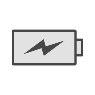 Batarya Simgesi Moda Biçimi Tecrit Edilmiş Arka Gruplandırma