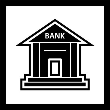 banka simgesi modada izole edilmiş arkaplan      