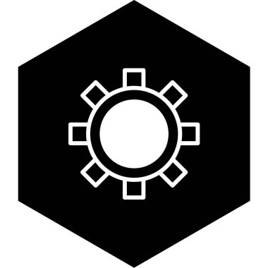 dişli simgesi, vektör illüstrasyonu. düz tasarım biçimi