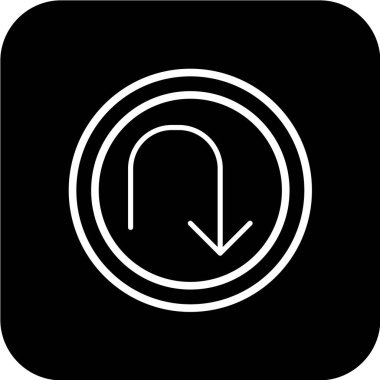 Bir işaret simgesinin vektör illüstrasyonu