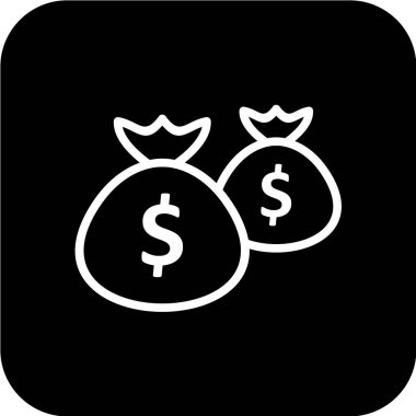 para çantası simgesi, vektör illüstrasyonu