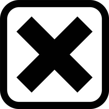 Moda Biçimli İzole Arkaplanda Simgeyi İptal Et