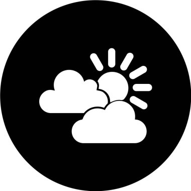 Hava durumu ikonu, vektör çizimi. düz tasarım biçimi