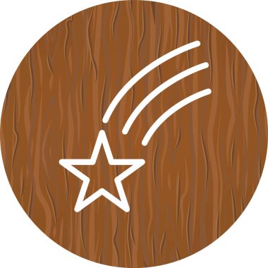 Düşen Yıldız Simgesi Moda Biçiminde İzole Arka Gruplandırılmış