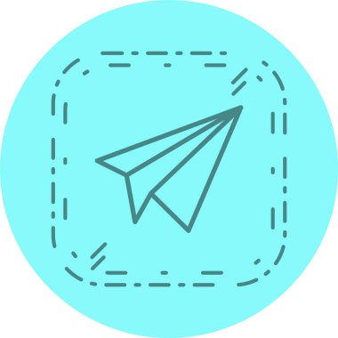 Kağıt Düzlem Simgesi Moda Biçimli İzole Arka Gruplandırma