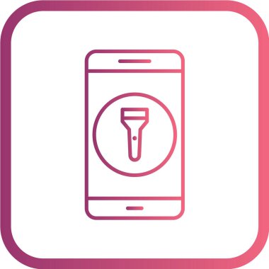 Akıllı telefon simgesi. Cep telefonu işareti. düz vektör illüstrasyonu