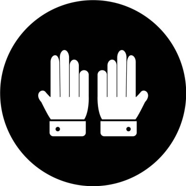 Siyah beyaz çizilmiş bir el resminin vektör çizimi