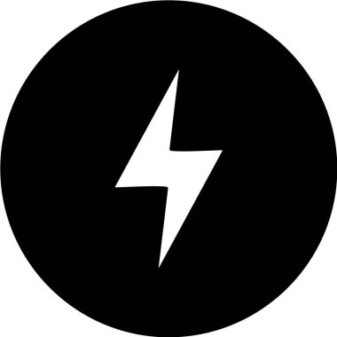 Bir yıldırım simgesinin vektör çizimi