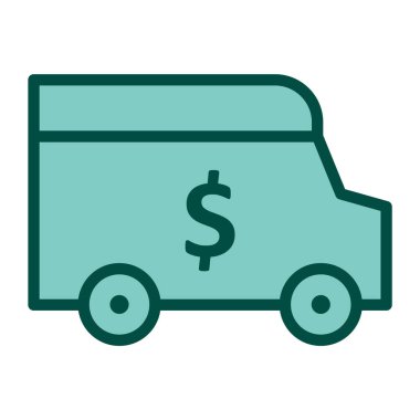 Moda Biçimli Güvenlik Van Simgesi İzole Arkaplan   