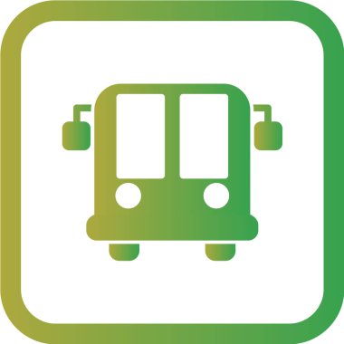 Otobüs simgesi. vektör illüstrasyonu