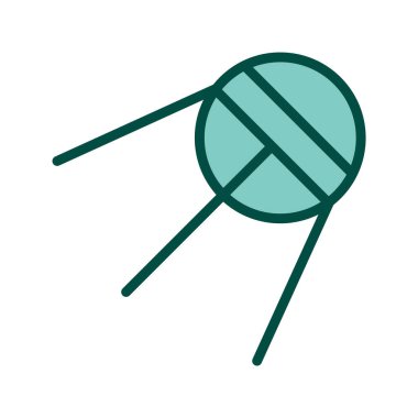 Moda Biçiminde Sputnik Simgesi İzole Arka Gruplandırılmış