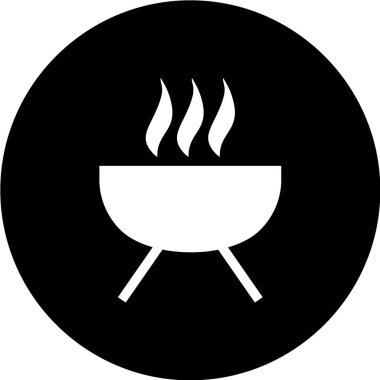 Barbekü simgesinin vektör illüstrasyonu
