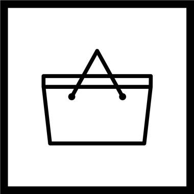 Alışveriş poşeti simgesi, vektör illüstrasyonu