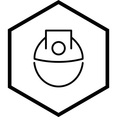 Moda Biçimli Kask Simgesi İzole Arkaplan      