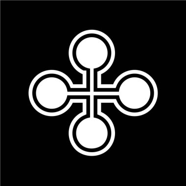 Modern siyah simgenin vektör illüstrasyonu