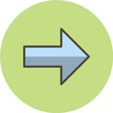 ok vektör simgesi. yön işareti.