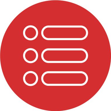 kırmızı ve beyaz vektör simgesi