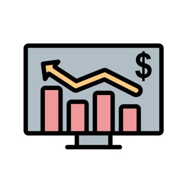 finansal rapor vektör simgesi