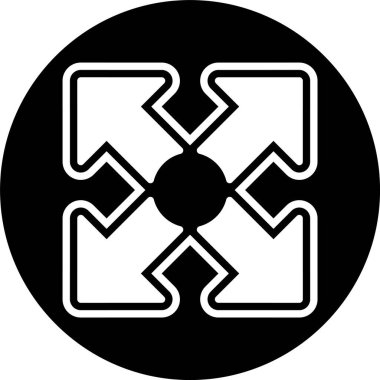 Moda Biçiminde Tam Ekran Simgesi İzole Arkaplan