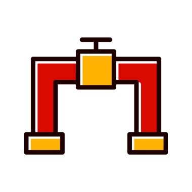 Moda Biçimli Boru Simgesi İzole Arkaplanı      