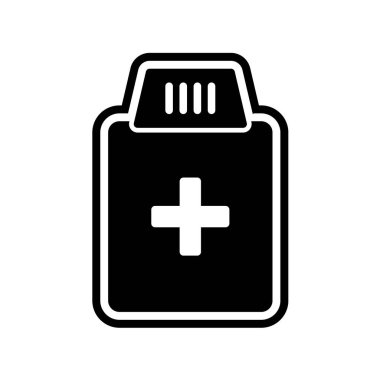 tıbbi çanta ikon vektör illüstrasyonu