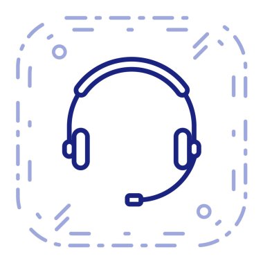 Kulaklık simgesinin vektör illüstrasyonu