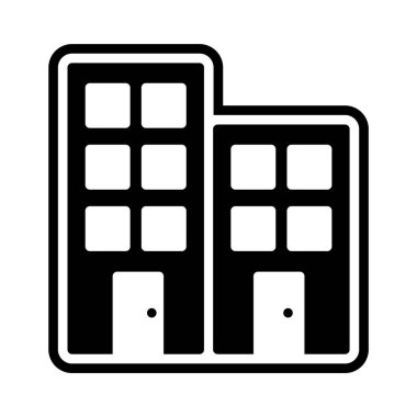 Moda Biçimli Ofis Simgesi İzole Arkaplan 