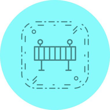  Moda Biçiminde Bariyer Simgesi İzole Arkaplan      