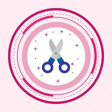 Moda Biçiminde Makas Simgesi İzole Arkaplan      