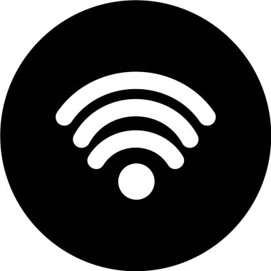 Kablosuz ağ ikonu, vektör illüstrasyonu. düz tasarım biçimi