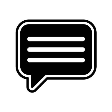 konuşma balonu simgesi, vektör illüstrasyonu