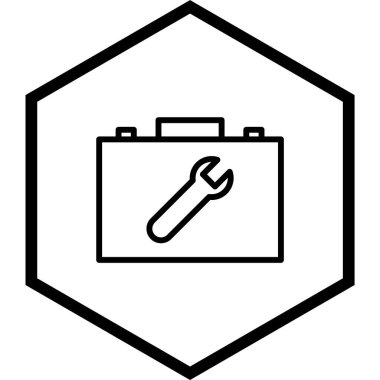 Moda Biçiminde Araç Kutusu Simgesi İzole Arkaplan      