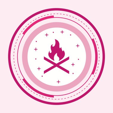  Kemik Yangını Simgesi Moda Tarzı İzole Arkaplan