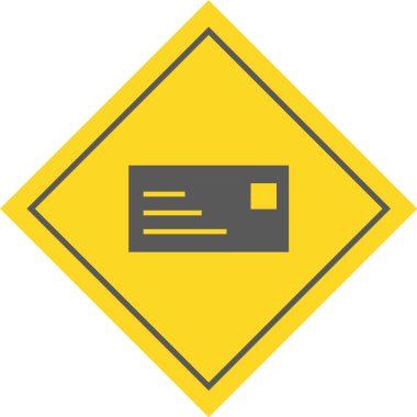 Beyaz arkaplanda sarı vektör simgesi.