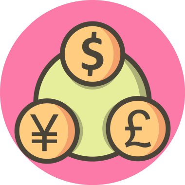  Para Akımı Simgesi Moda Biçiminde İzole Arkaplan    