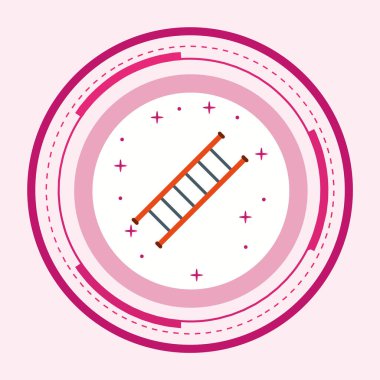 Moda Biçimli Merdiven Simgesi İzole Arkaplan      