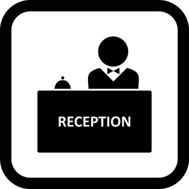  Moda Biçimli Ayrı Arkaplanda Resepsiyon Simgesi  