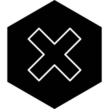 Moda Biçimli İzole Arkaplanda Simgeyi İptal Et