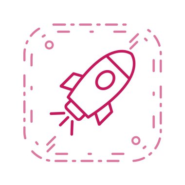 roket ikonu vektör illüstrasyonu