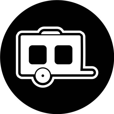 Beyaz arkaplanda Taşıma İşareti Simgesi, vektör illüstrasyonu