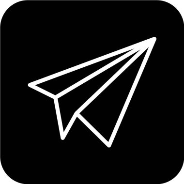 Kağıt uçak ikonu. vektör illüstrasyonu