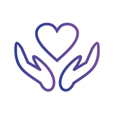 beyaz arkaplanda izole edilmiş basit bir kalp simgesi