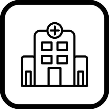 Hastane Simgesi Moda Biçimli Ayrı Arka Gruplandırılmış