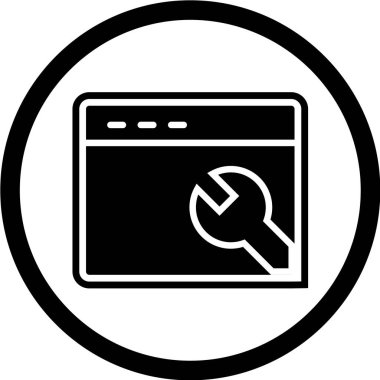 Web arama simgesi, vektör illüstrasyonu