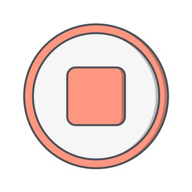 Tek izole edilmiş simge ögesinin vektör illüstrasyonu