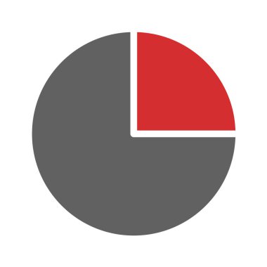 Pasta çizelgesi simgesi, vektör illüstrasyonu